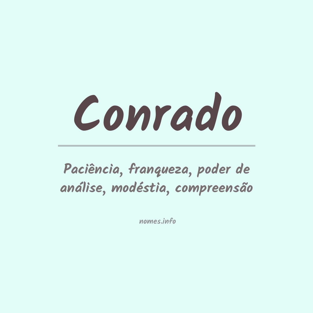Significado do nome Conrado