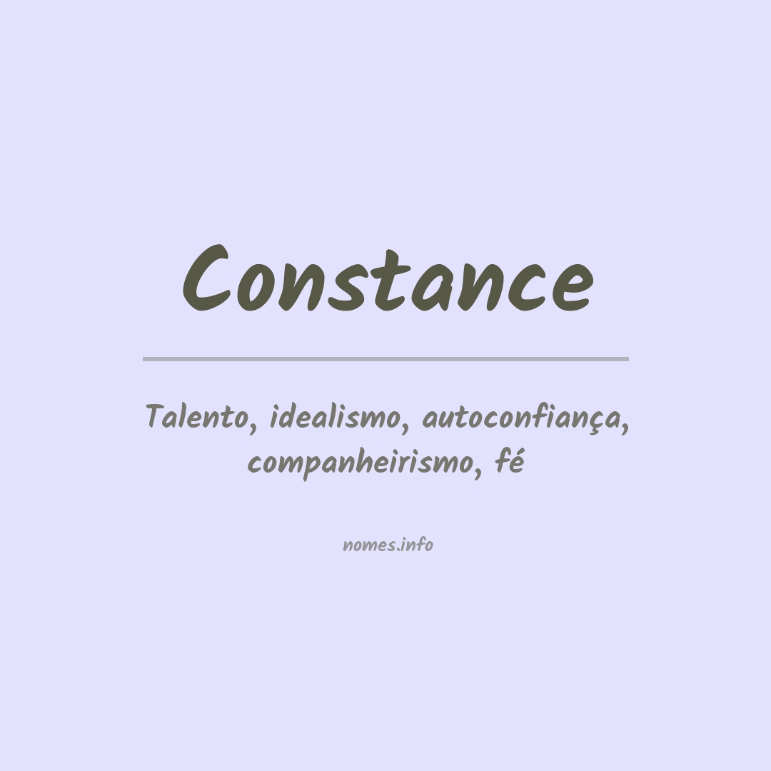 Significado do nome Constance