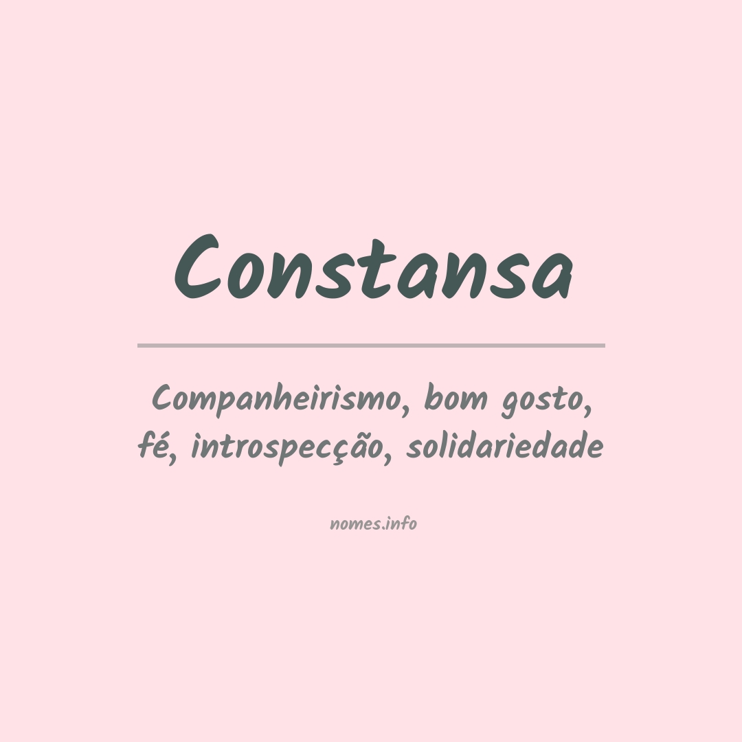 Significado do nome Constansa