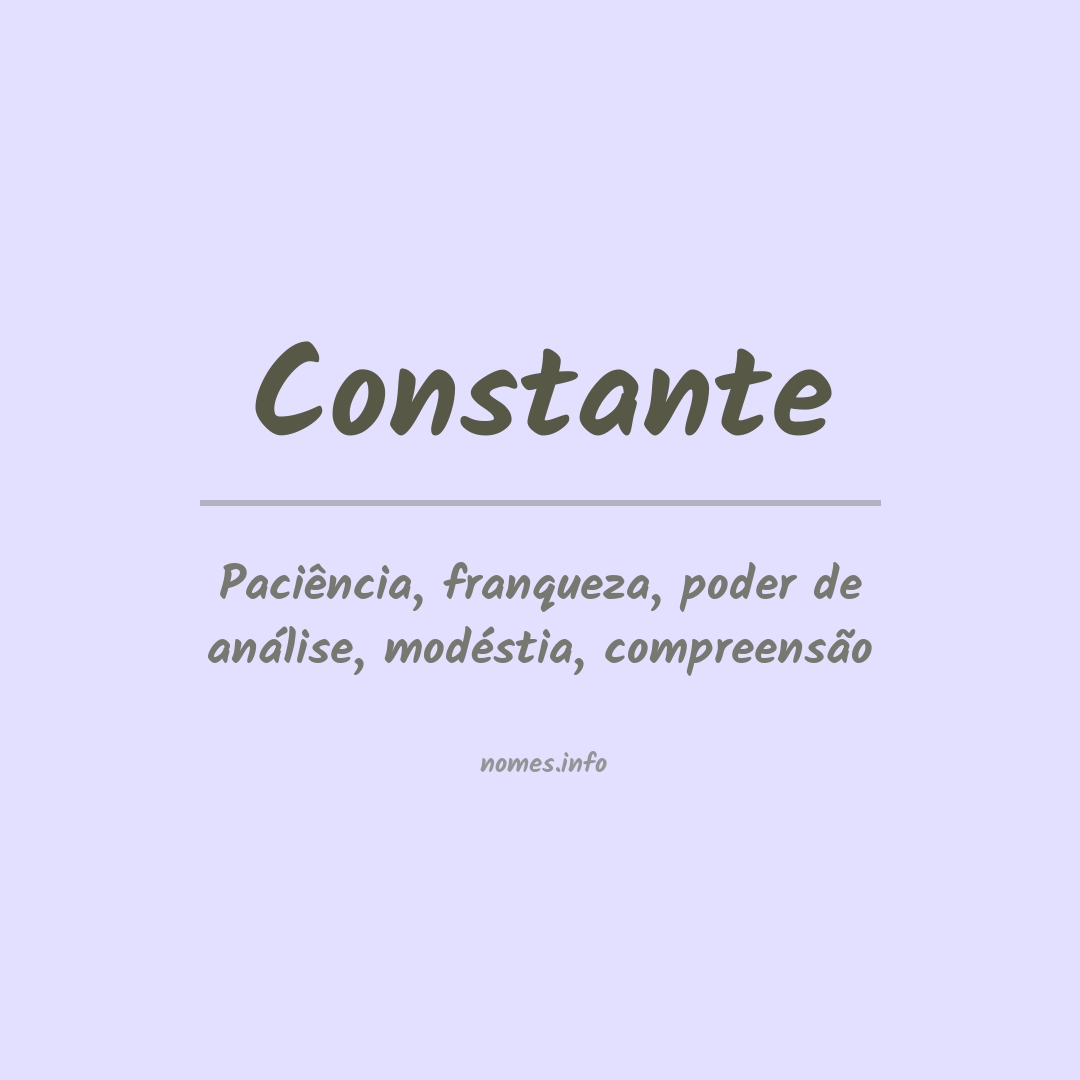 Significado do nome Constante