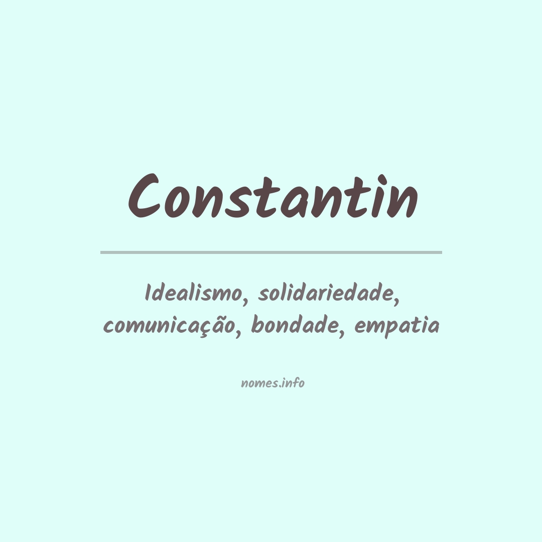 Significado do nome Constantin