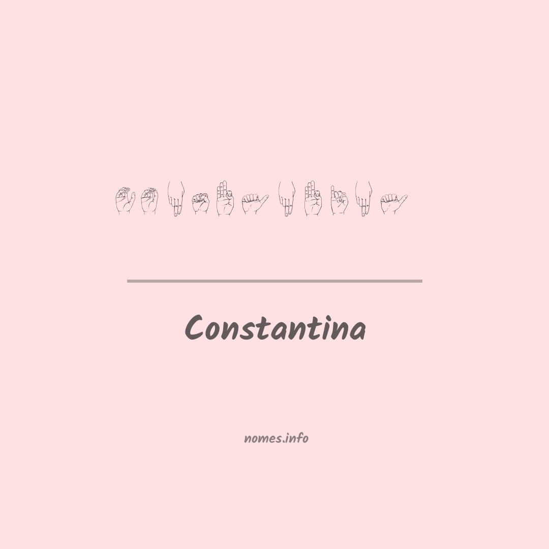 Constantina em Libras