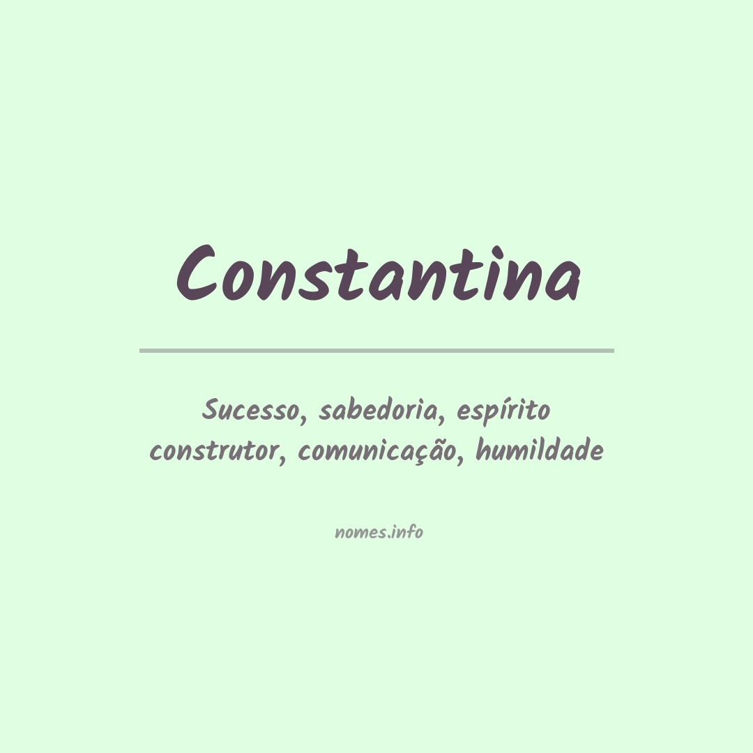 Significado do nome Constantina