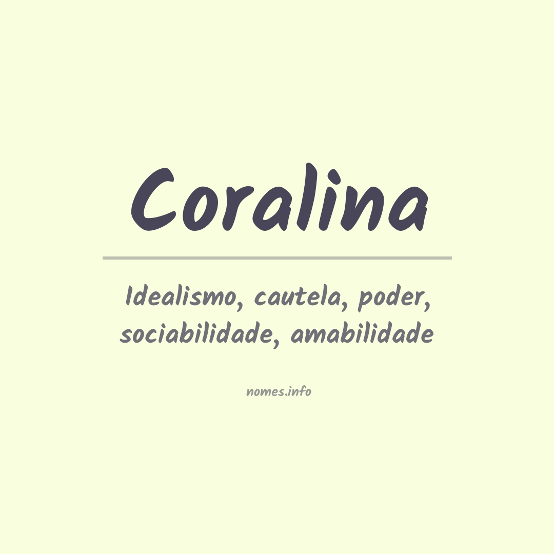 Significado do nome Coralina