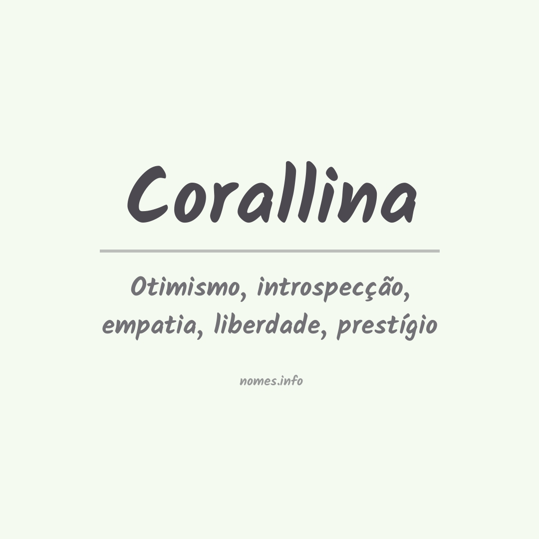 Significado do nome Corallina
