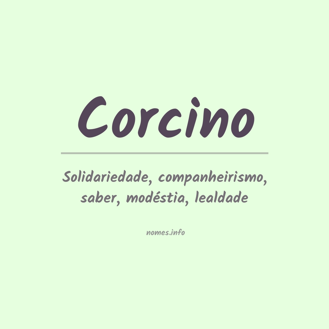 Significado do nome Corcino