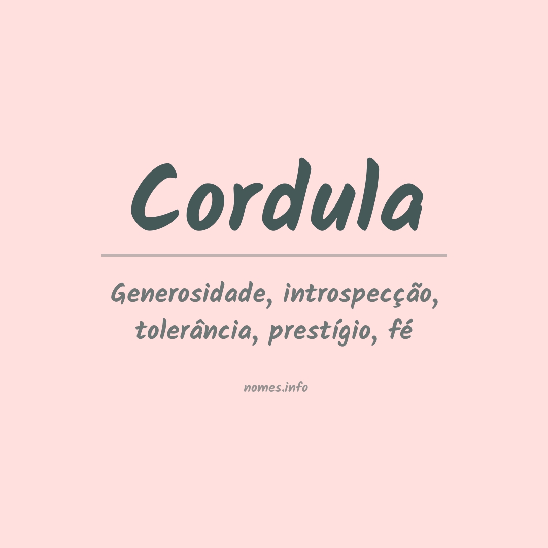 Significado do nome Cordula