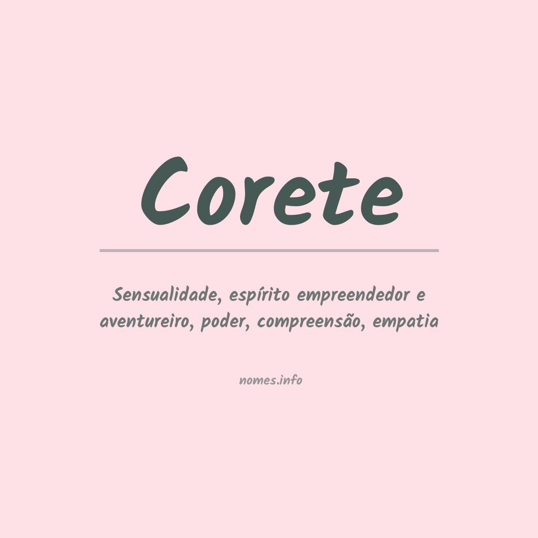 Significado do nome Corete