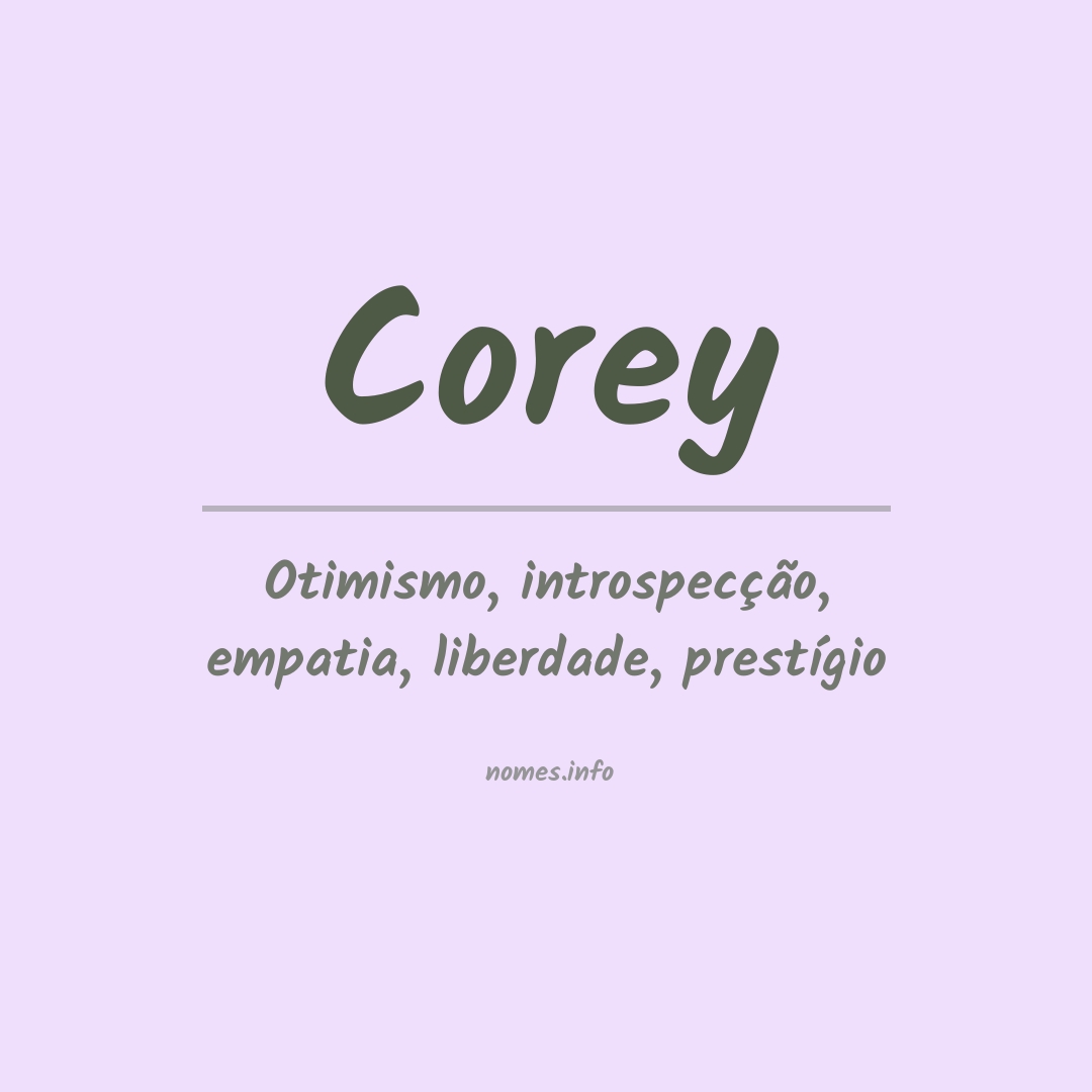 Significado do nome Corey