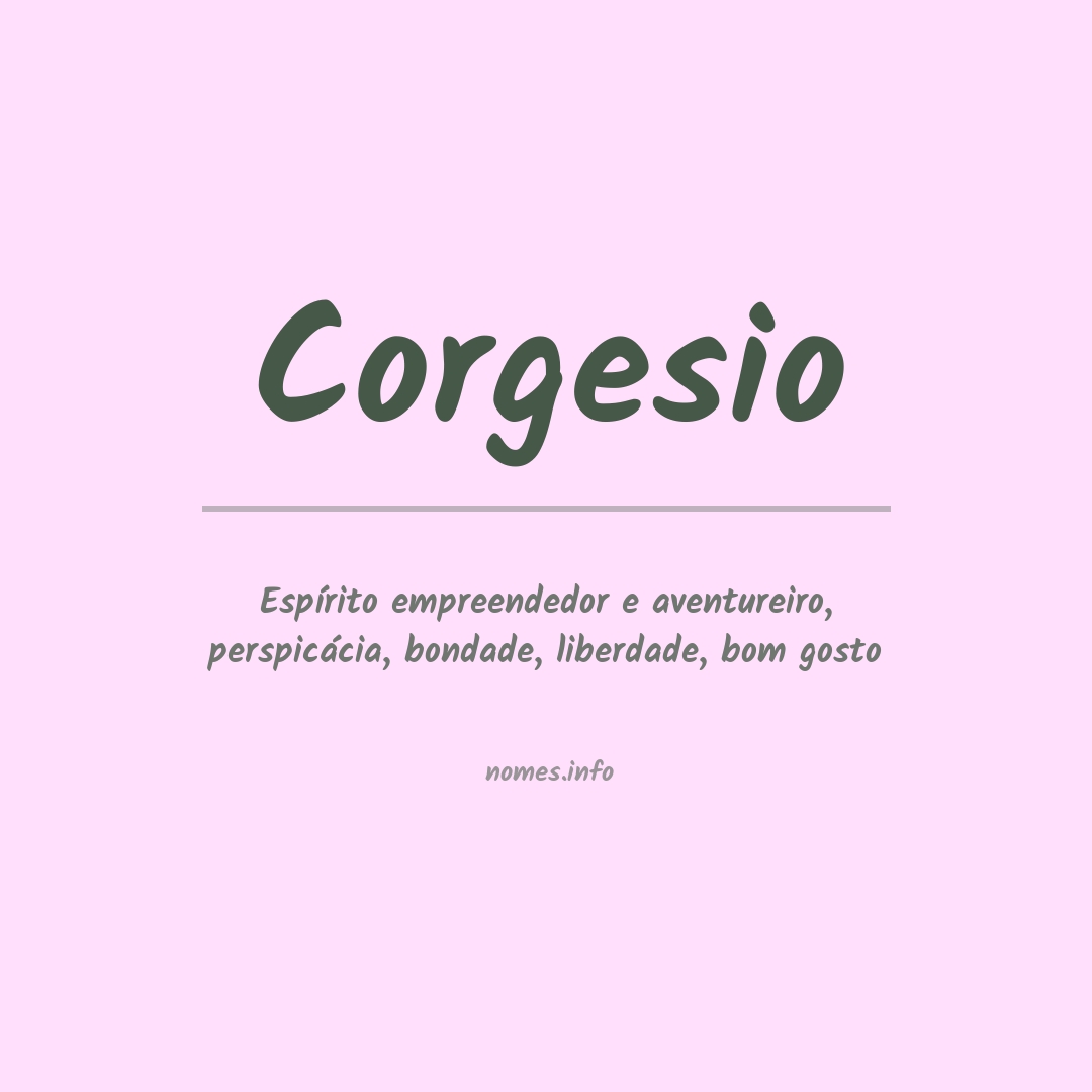Significado do nome Corgesio