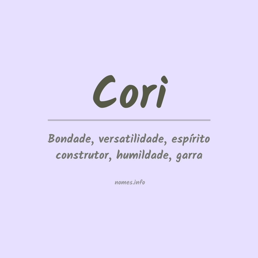 Significado do nome Cori