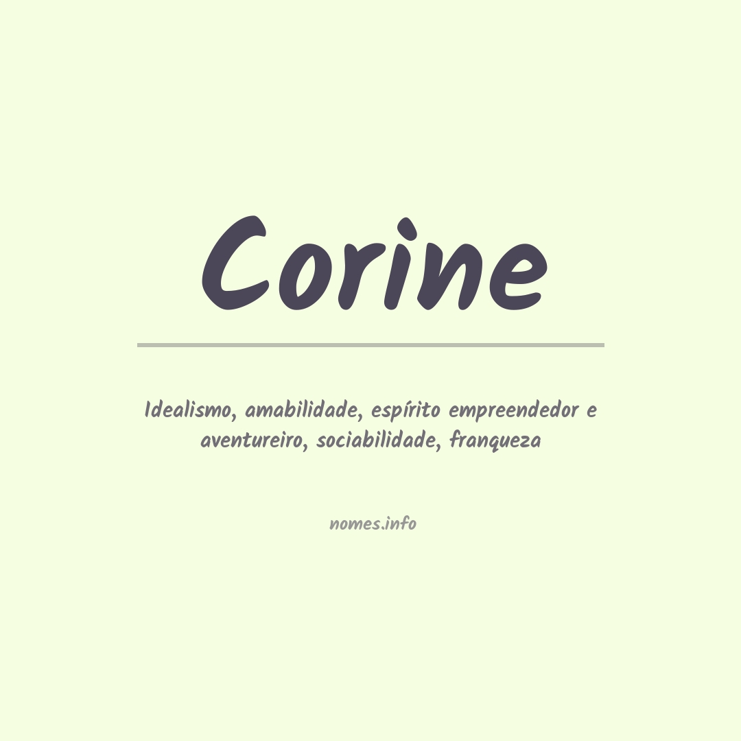 Significado do nome Corine