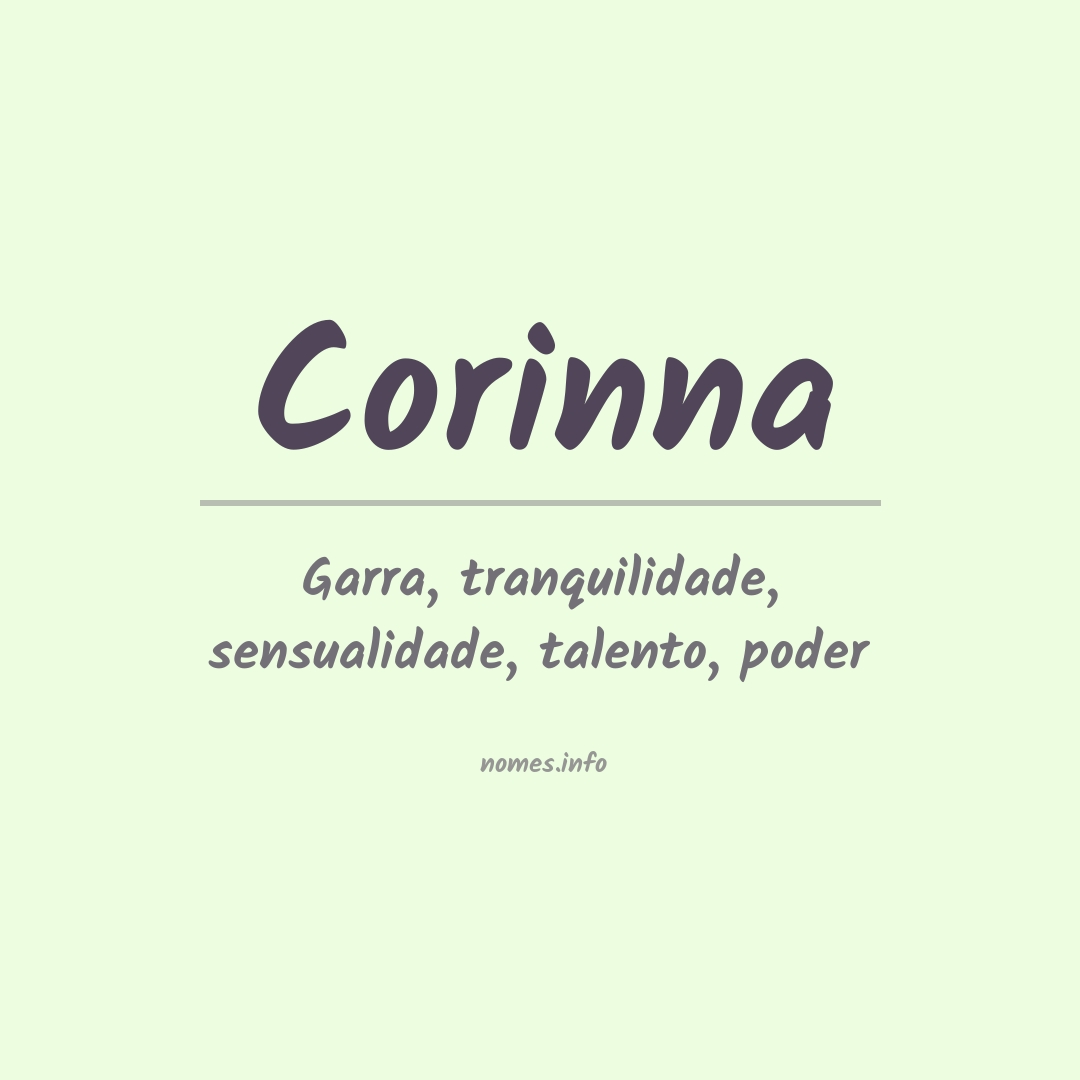 Significado do nome Corinna