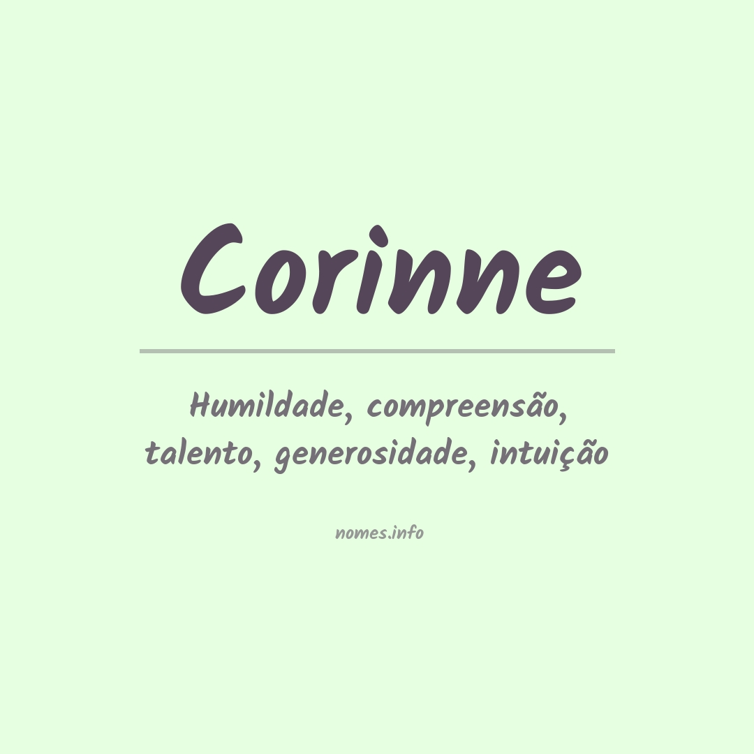 Significado do nome Corinne