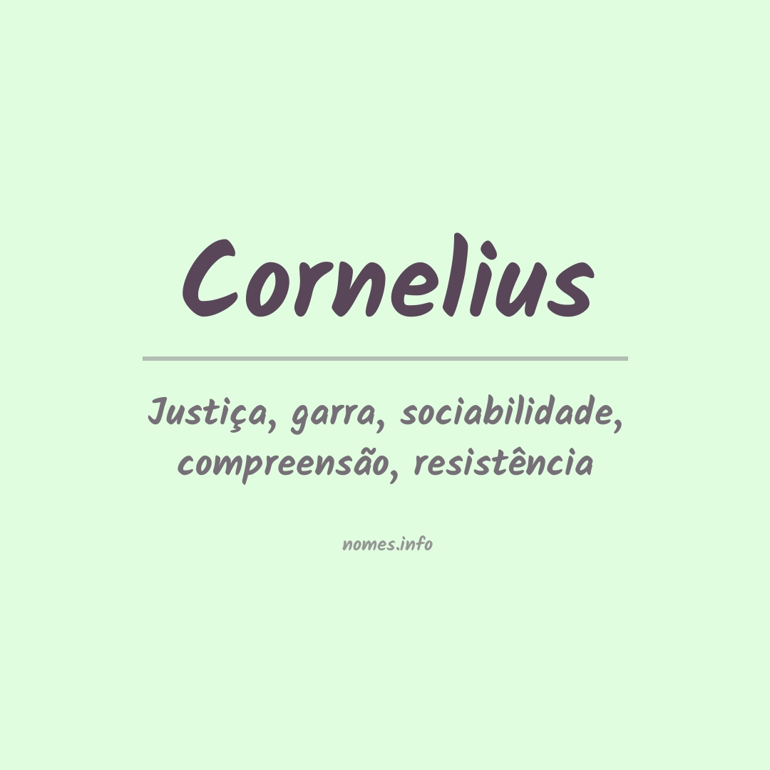 Significado do nome Cornelius