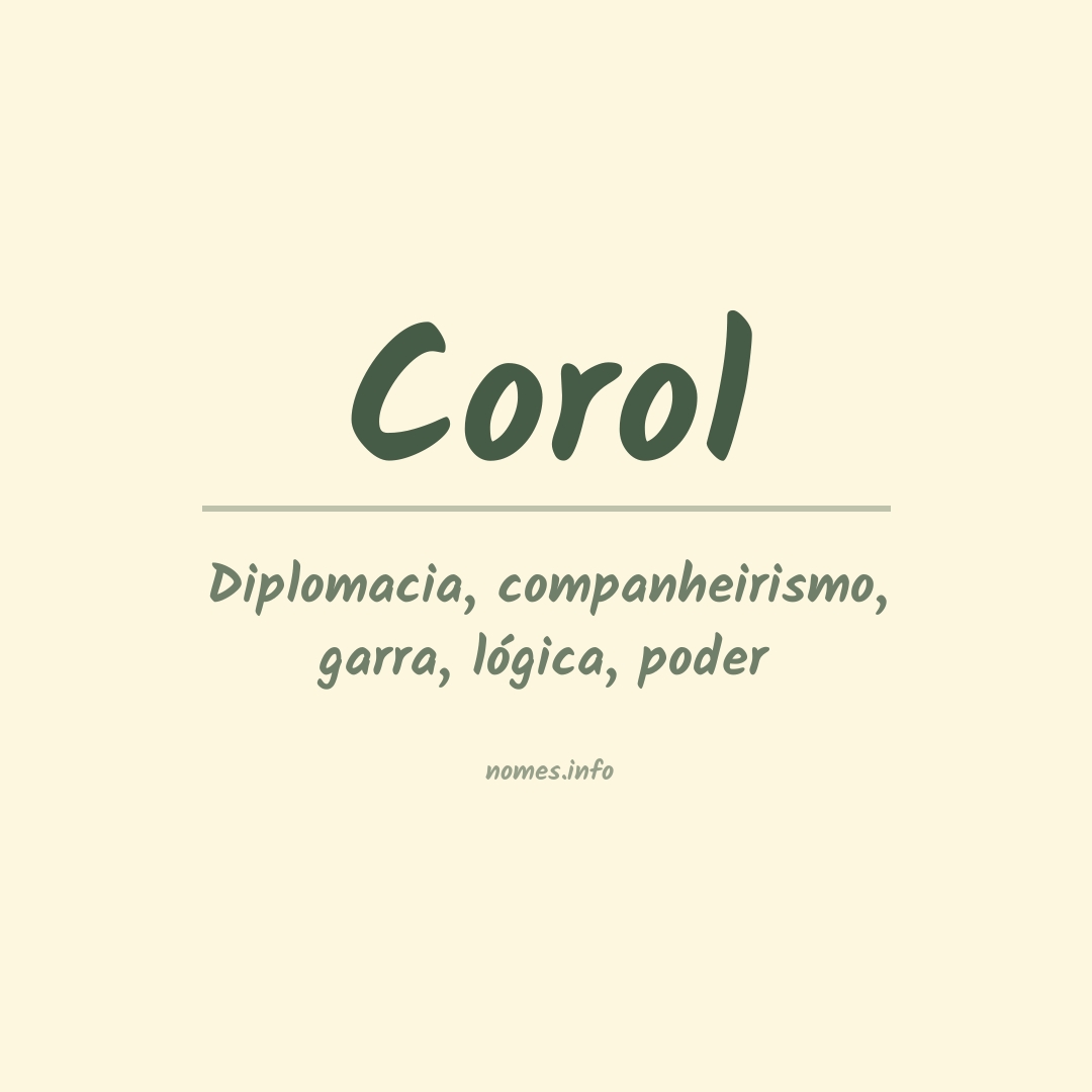 Significado do nome Corol