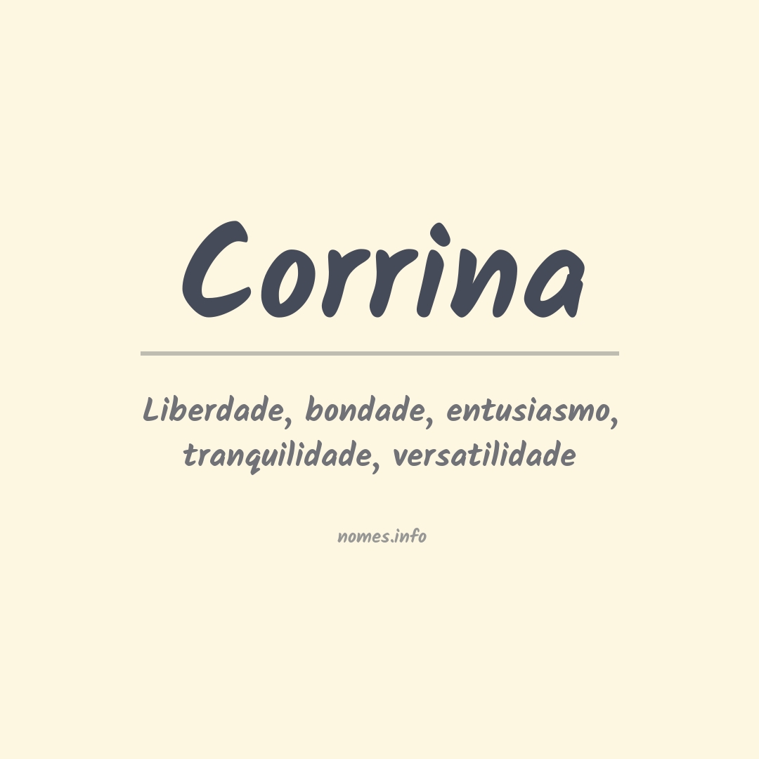 Significado do nome Corrina