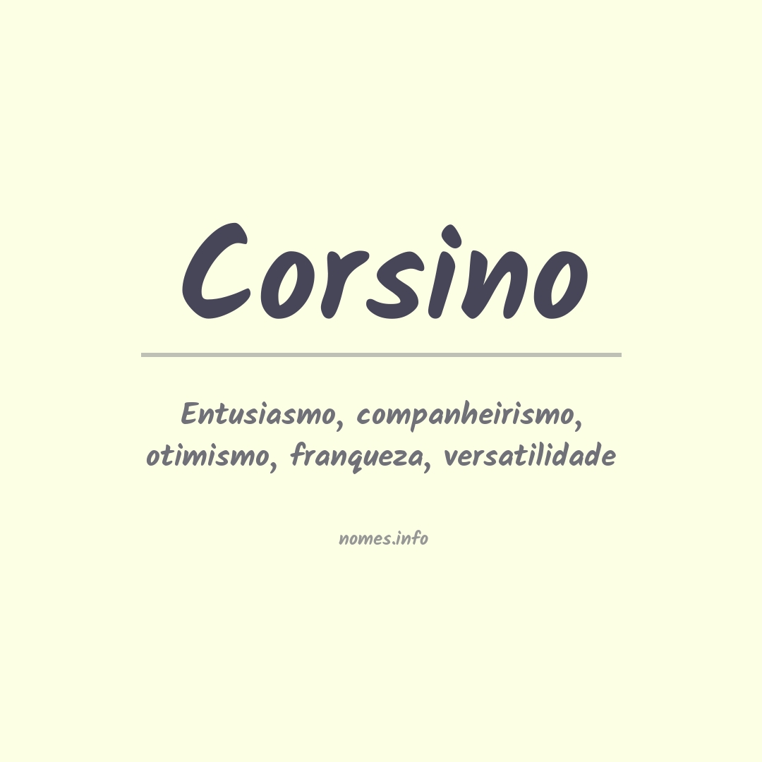 Significado do nome Corsino