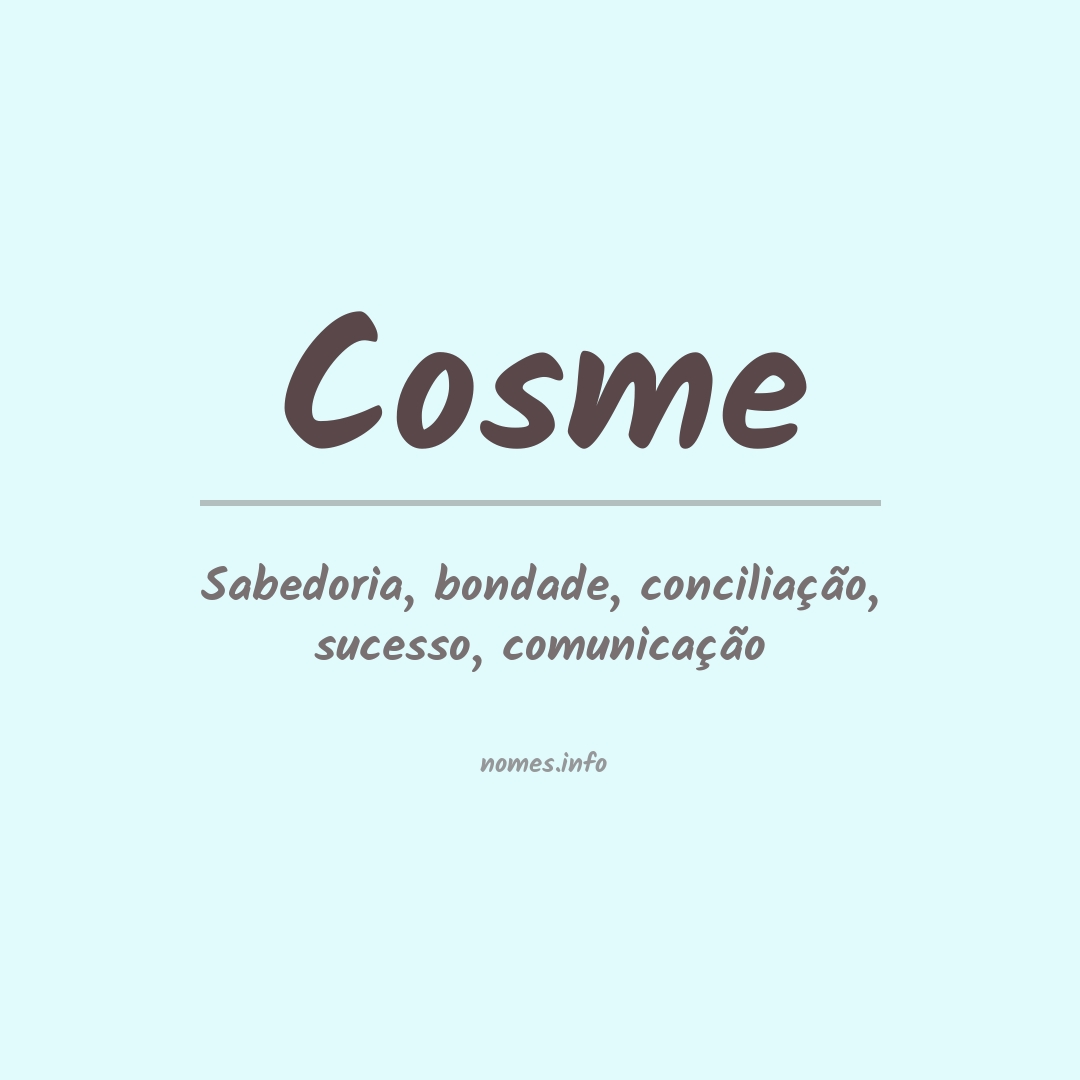 Significado do nome Cosme
