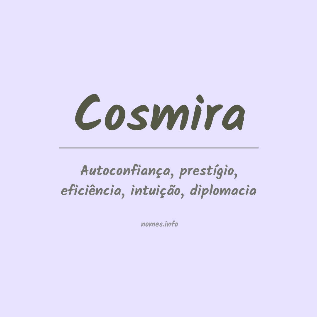 Significado do nome Cosmira