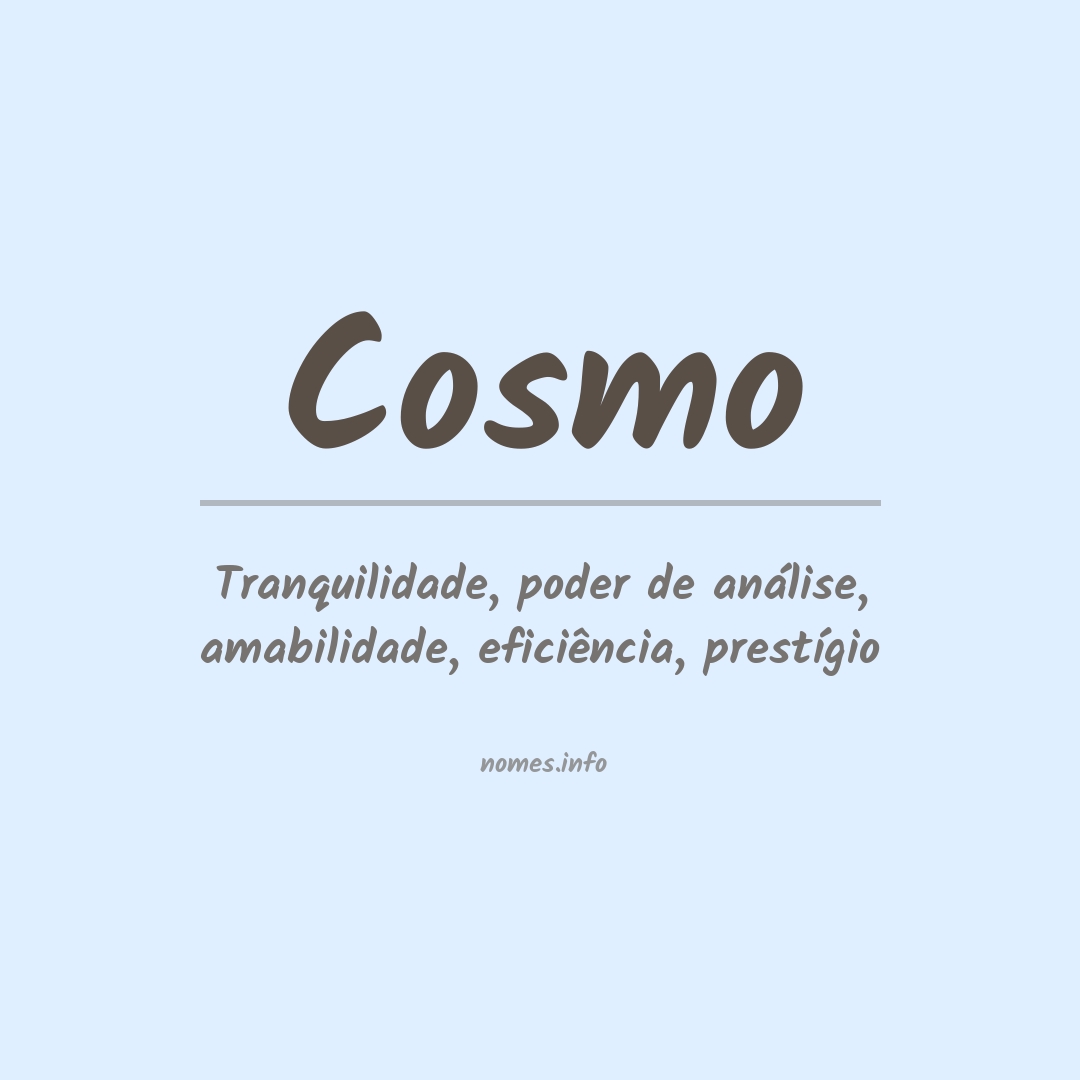 Significado do nome Cosmo