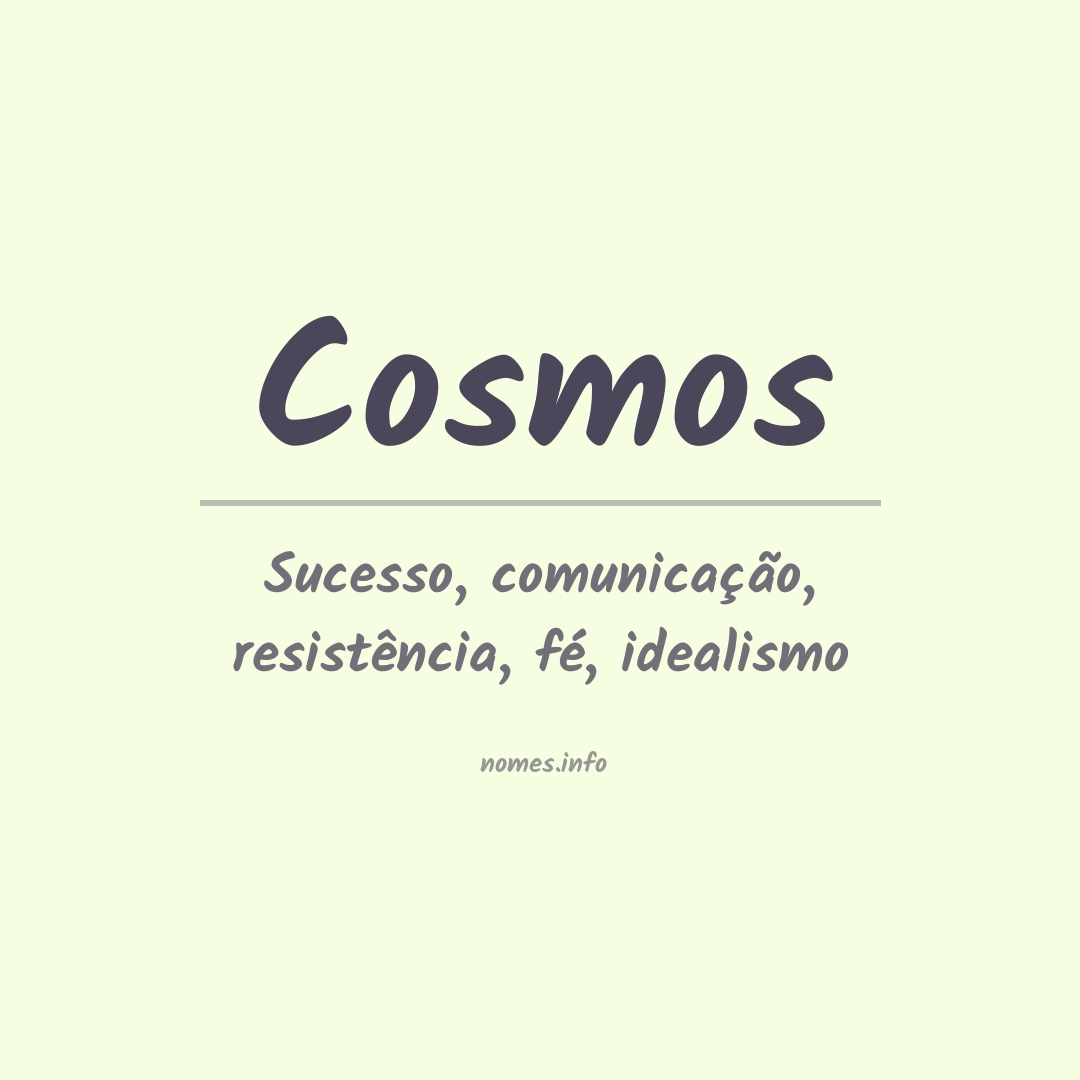 Significado do nome Cosmos