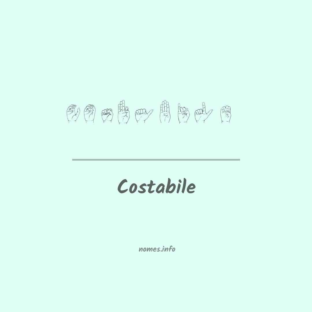 Costabile em Libras
