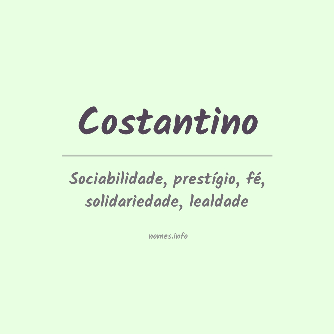 Significado do nome Costantino