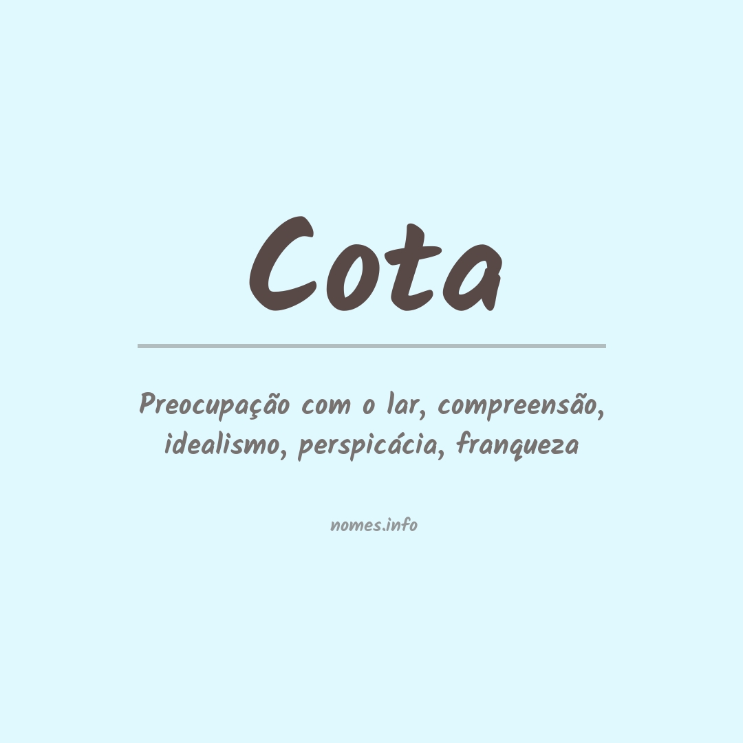 Significado do nome Cota