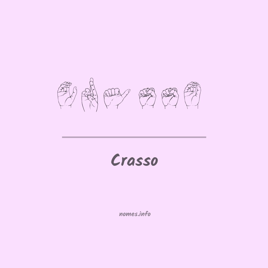 Crasso em Libras
