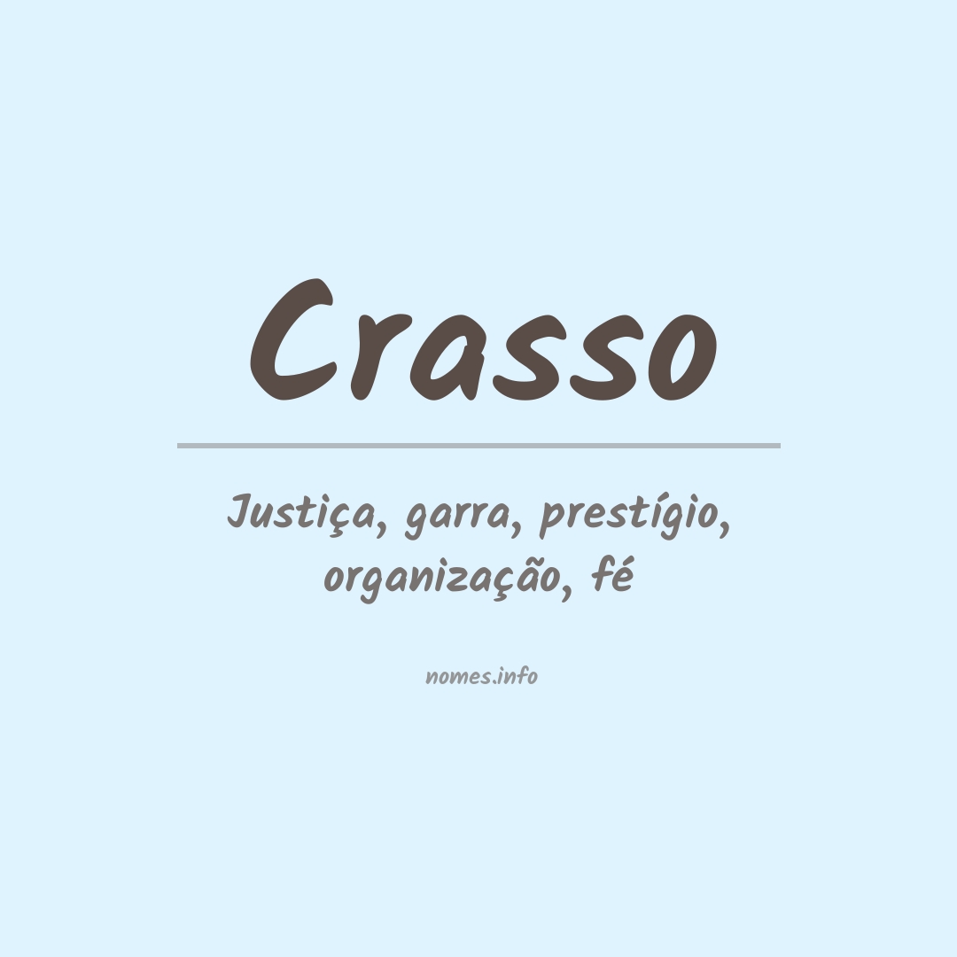 Significado do nome Crasso
