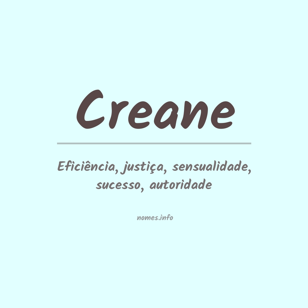 Significado do nome Creane