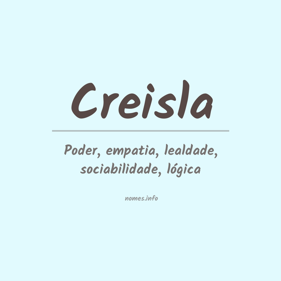 Significado do nome Creisla