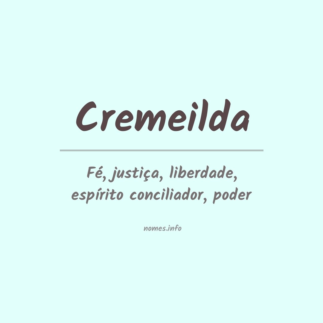 Significado do nome Cremeilda
