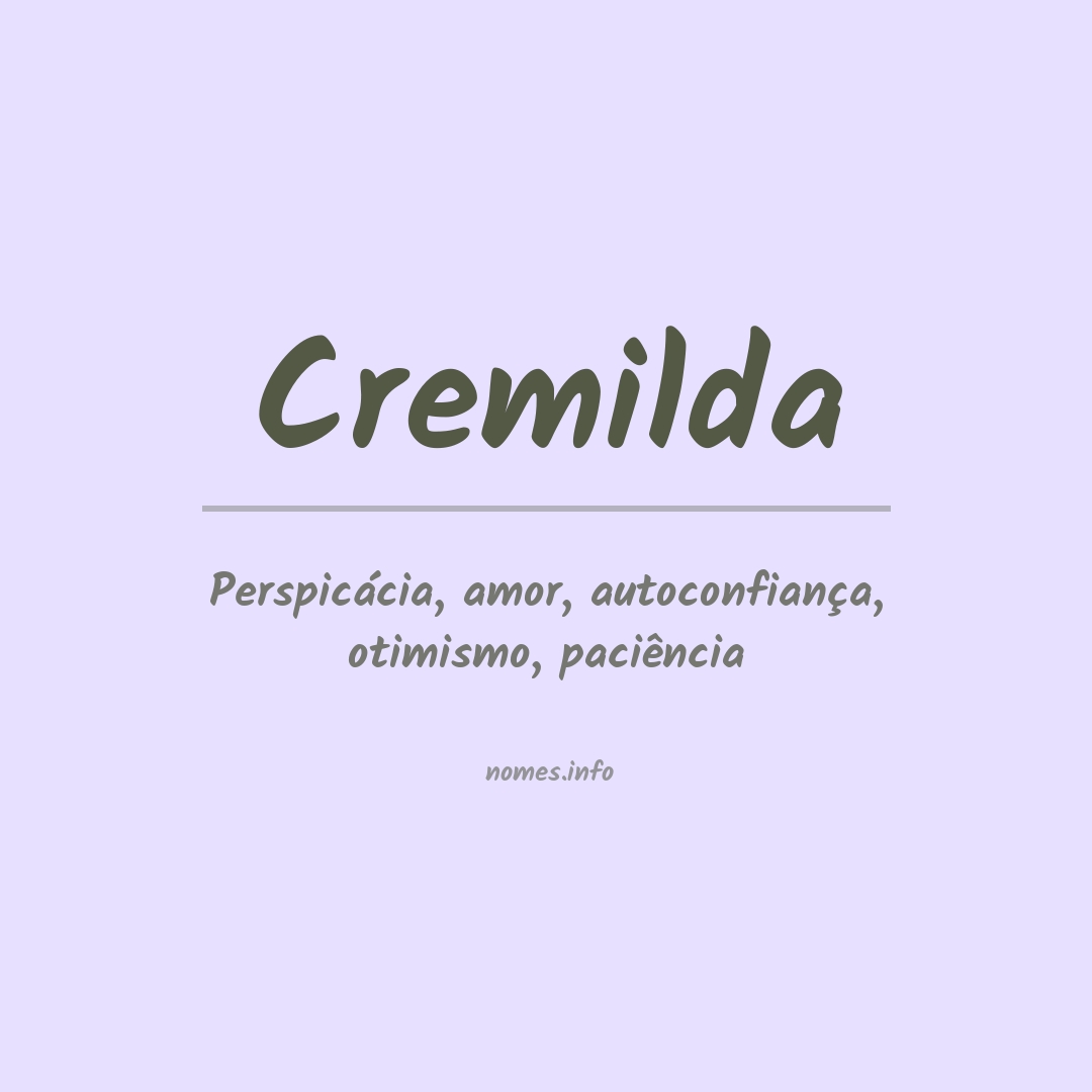 Significado do nome Cremilda