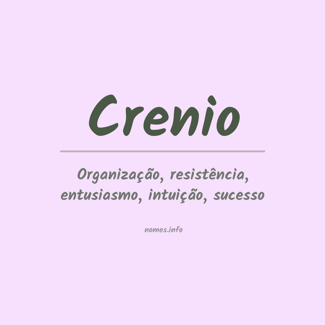 Significado do nome Crenio