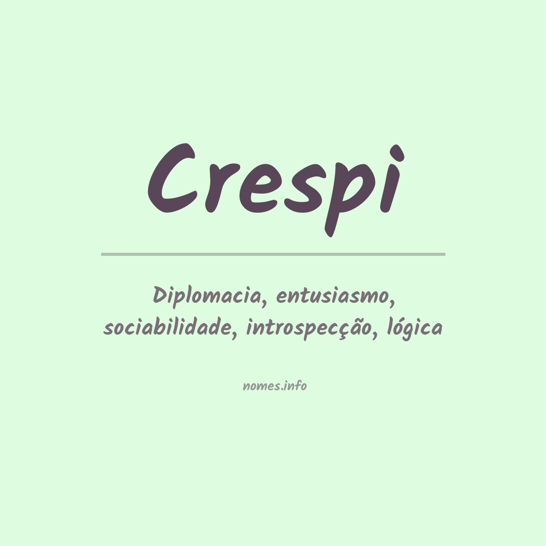 Significado do nome Crespi