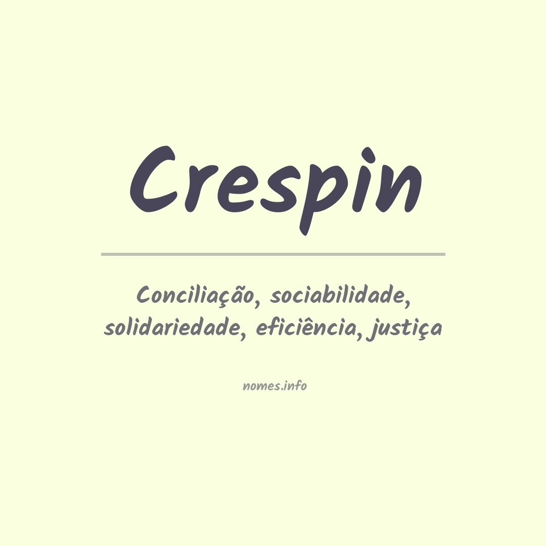 Significado do nome Crespin