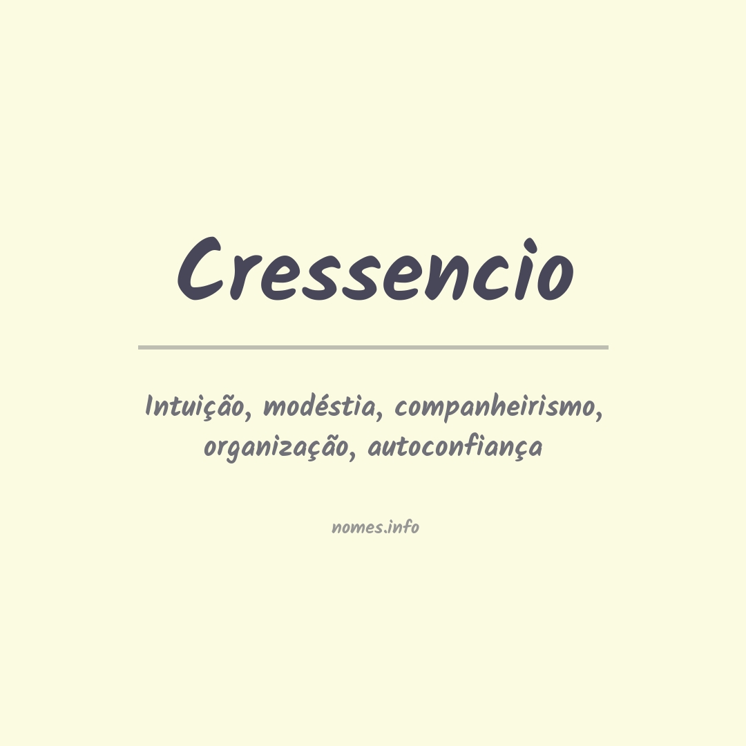 Significado do nome Cressencio