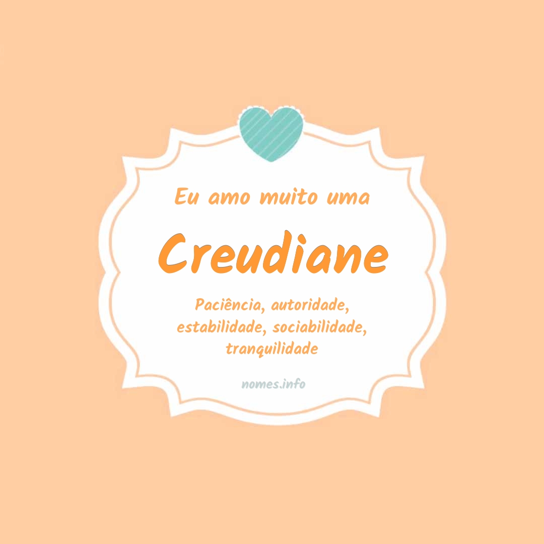 Eu amo muito Creudiane
