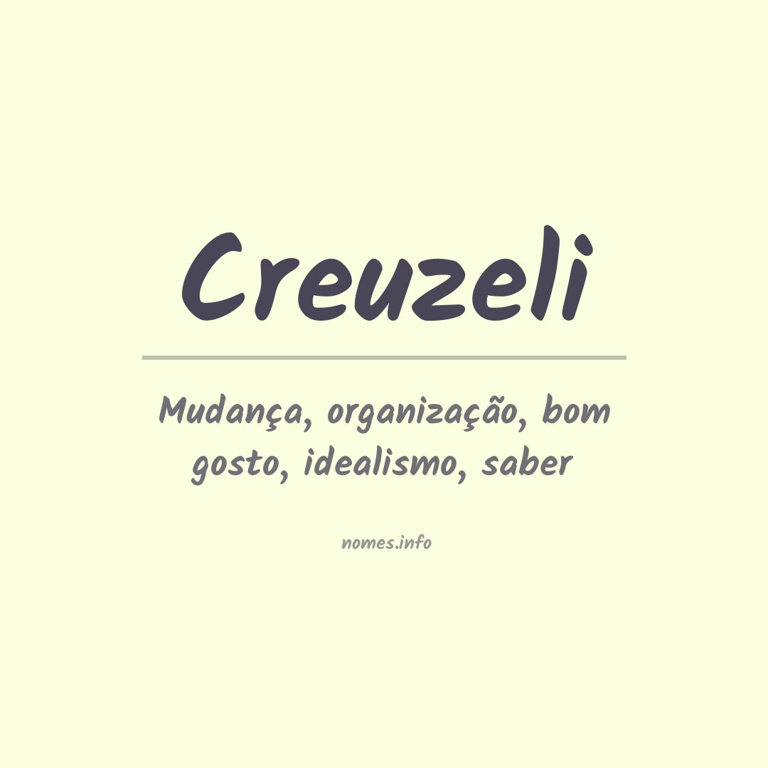 Significado do nome Creuzeli