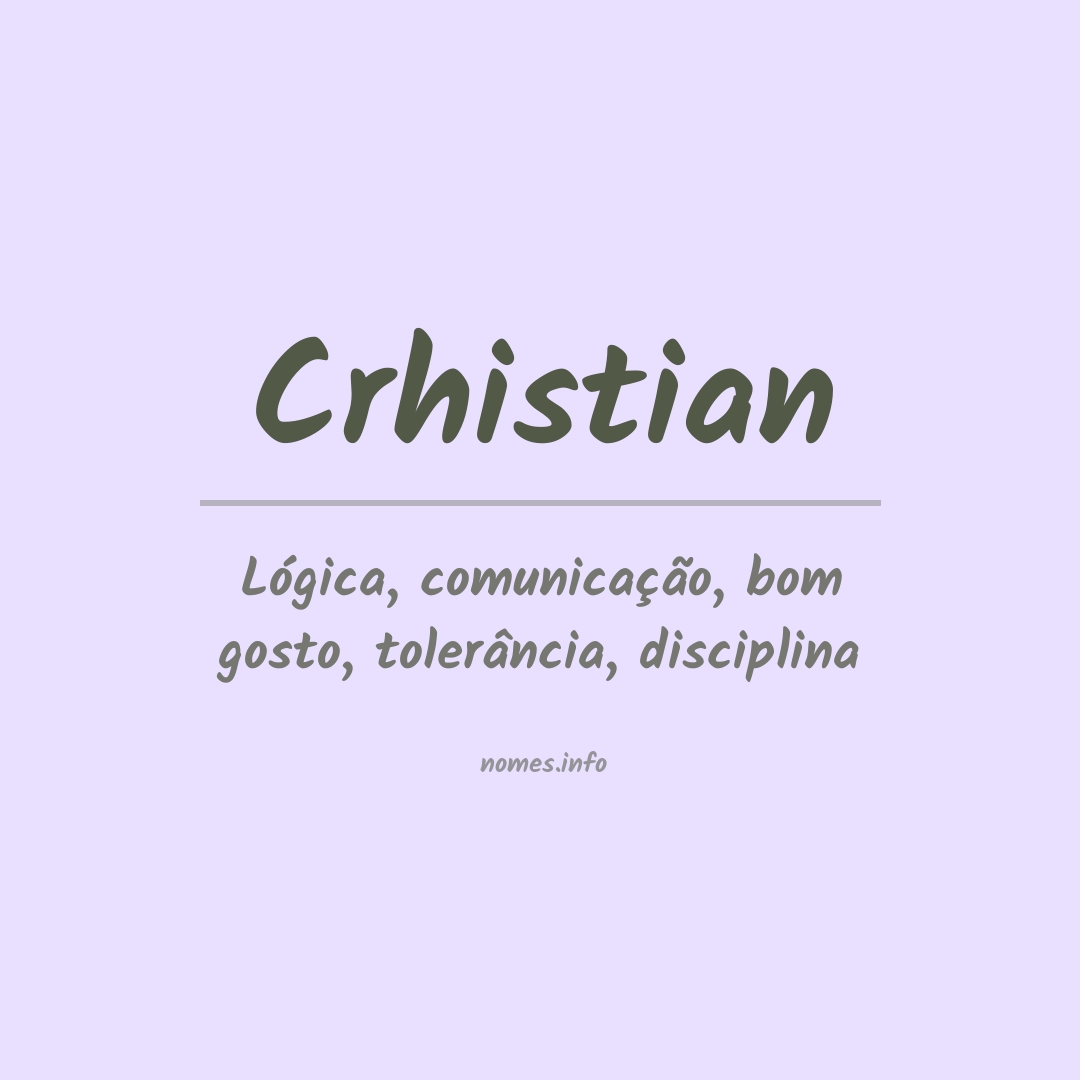 Significado do nome Crhistian
