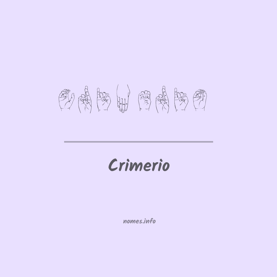 Crimerio em Libras