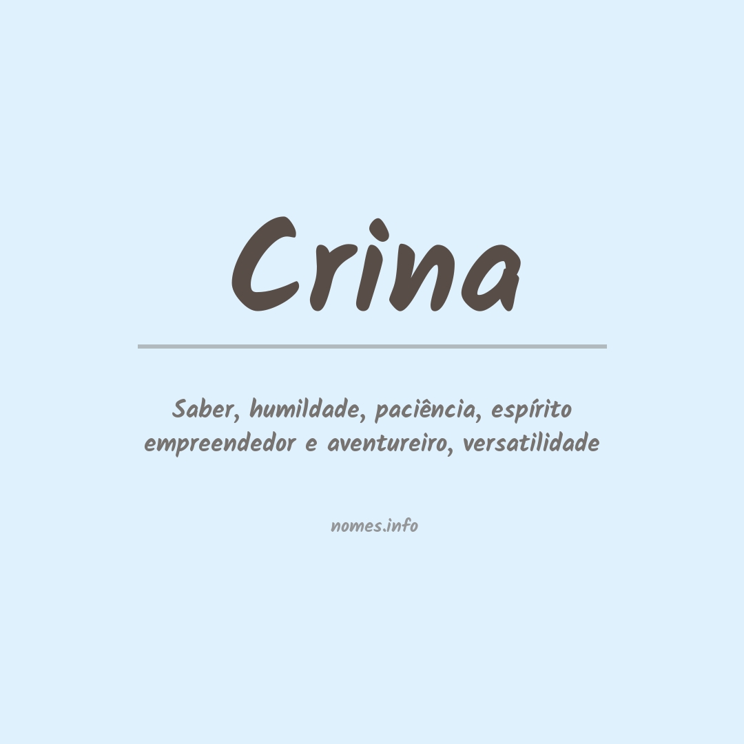Significado do nome Crina