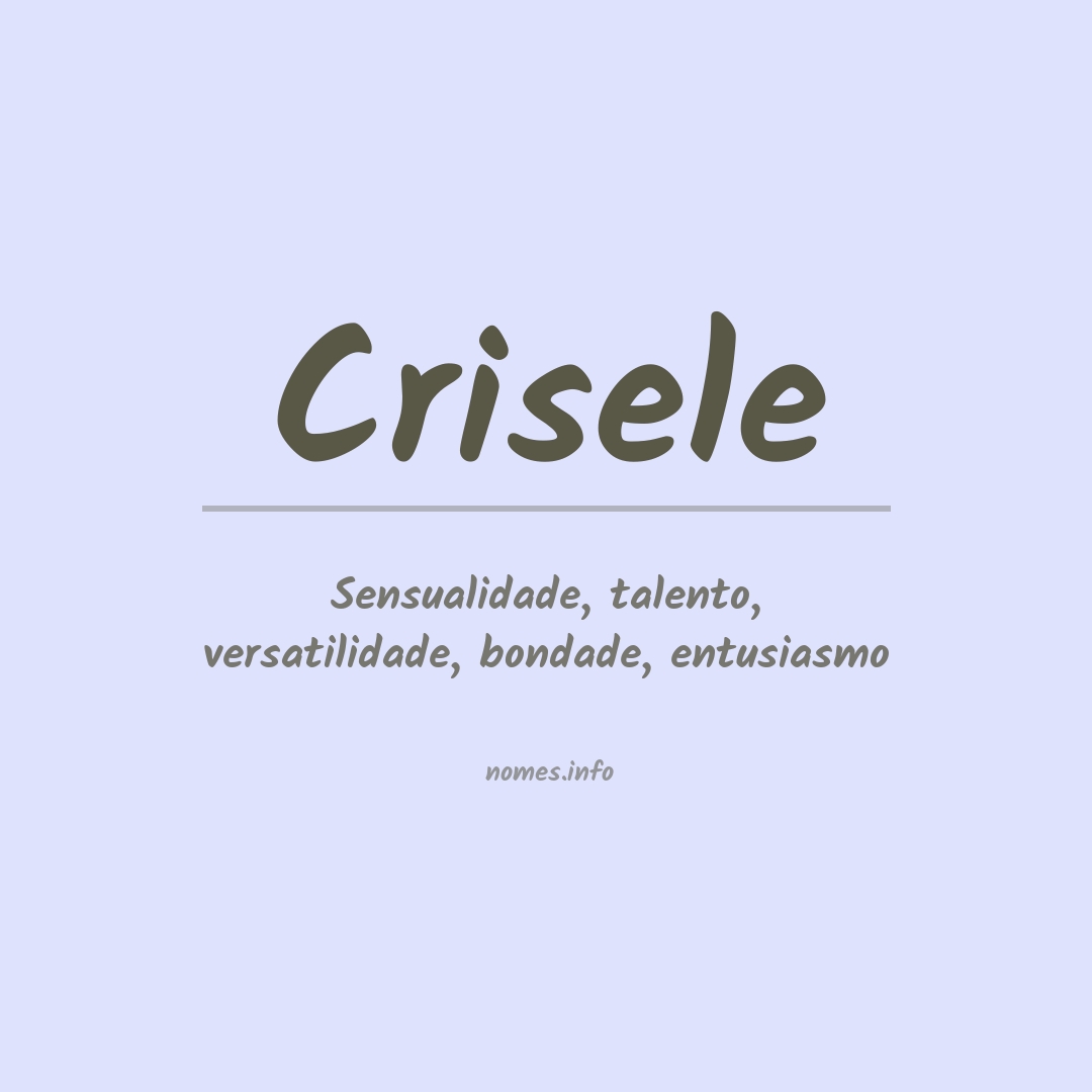 Significado do nome Crisele