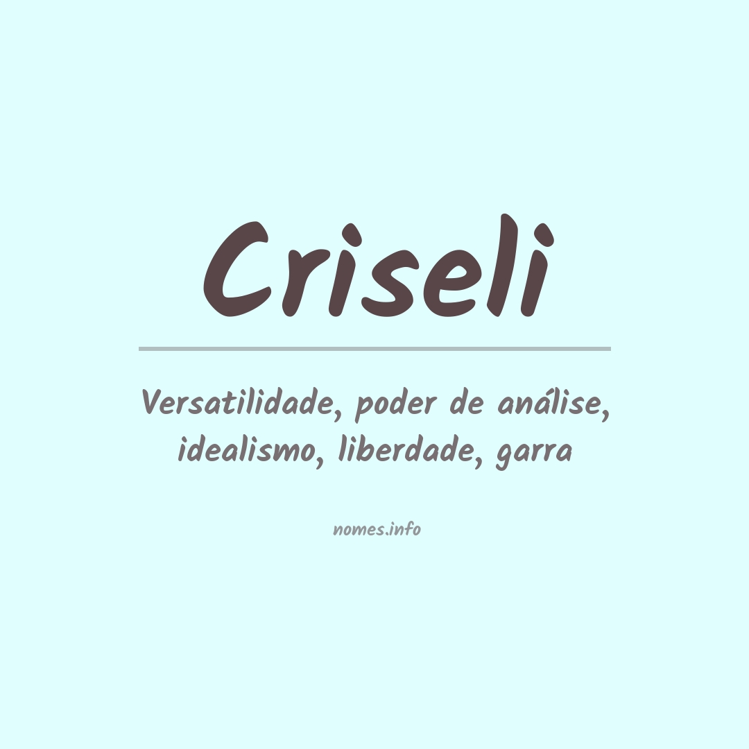 Significado do nome Criseli