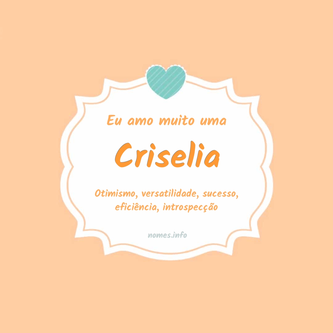 Eu amo muito Criselia