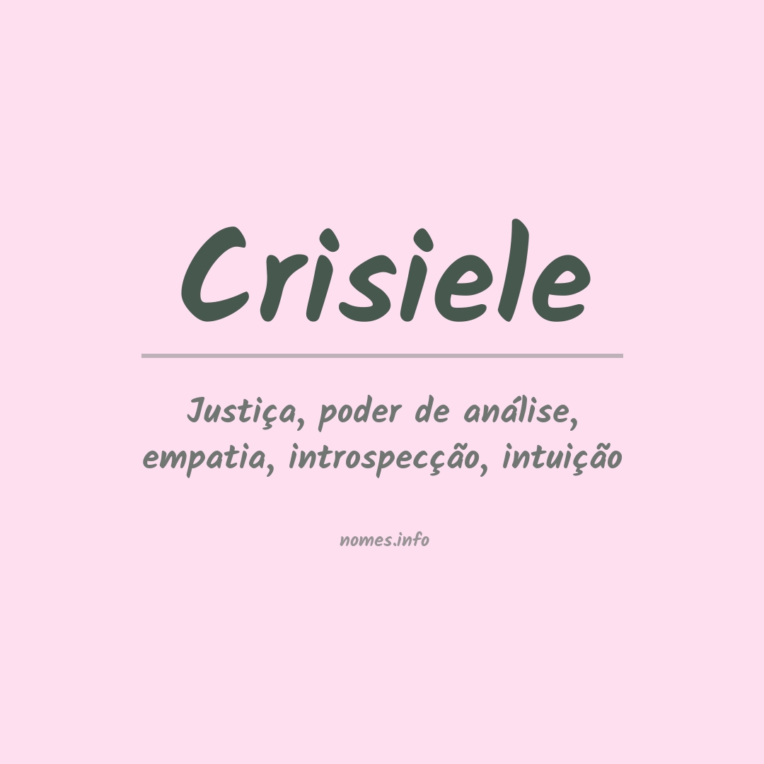 Significado do nome Crisiele