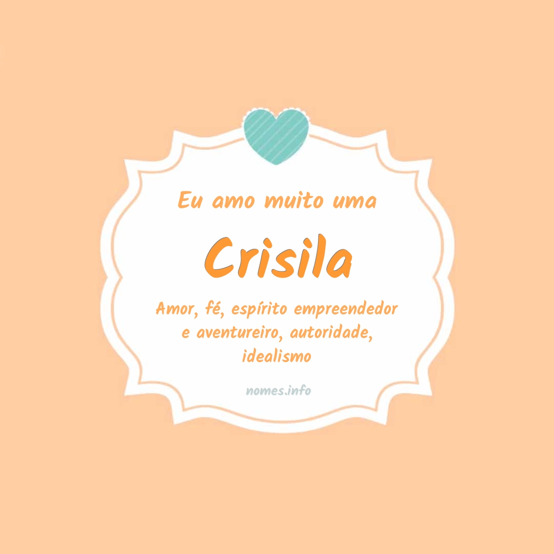 Eu amo muito Crisila