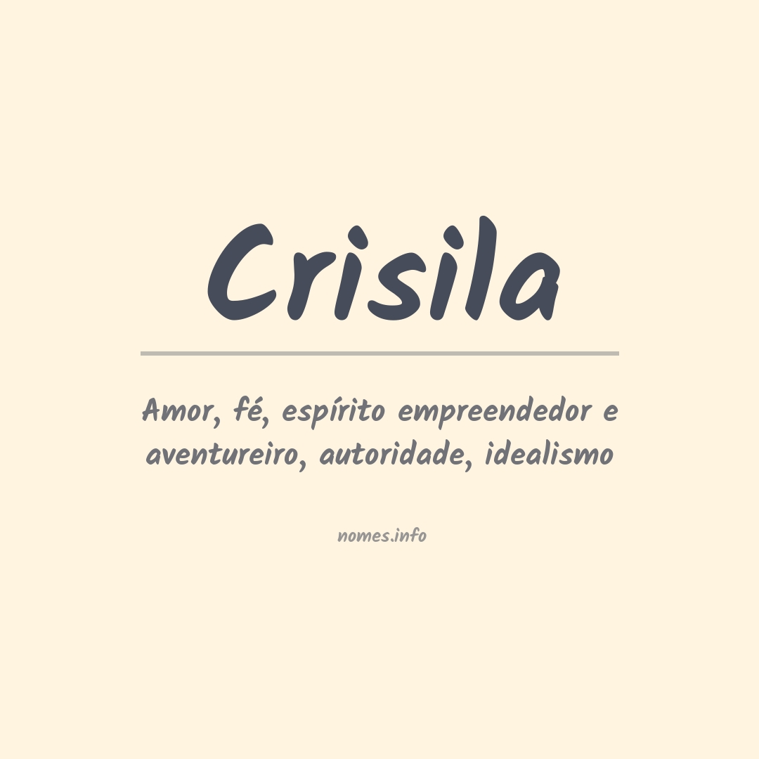 Significado do nome Crisila